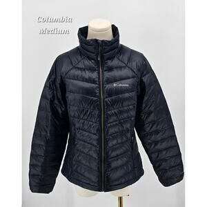 Columbia Black 650 TurboDown Omni-Heat Puffer Jacket - Medium